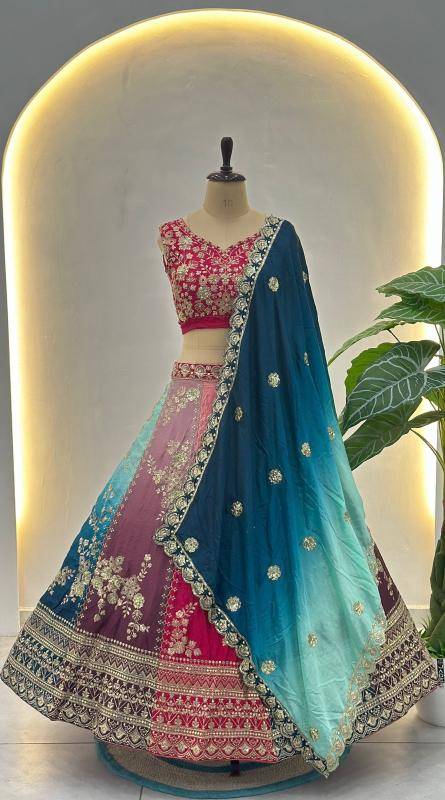 ON 5122 Chinon Bridal lehenga choli online shopping